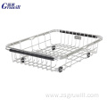 Kitchen stainless steel drain basket dish drying basket